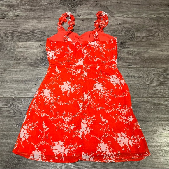 Nordstrom All in Favor Red Stella Ruffle Strap Minidress - Picture 4 of 4